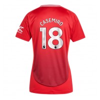 Camiseta Manchester United Casemiro #18 Primera Equipación Replica 2024-25 para mujer mangas cortas